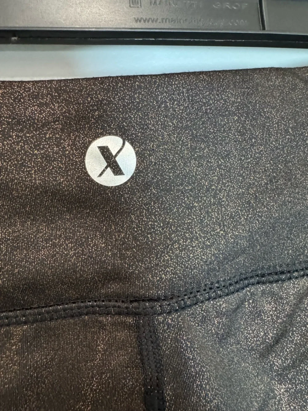 Xersion Performance Legging Mid-rise-fitted Jet Black Glitter Medium-Women's-NWT
